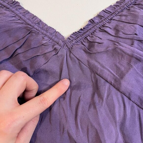 y2k vintage purple silk halter tie tank top size xs - Picture 6 of 9